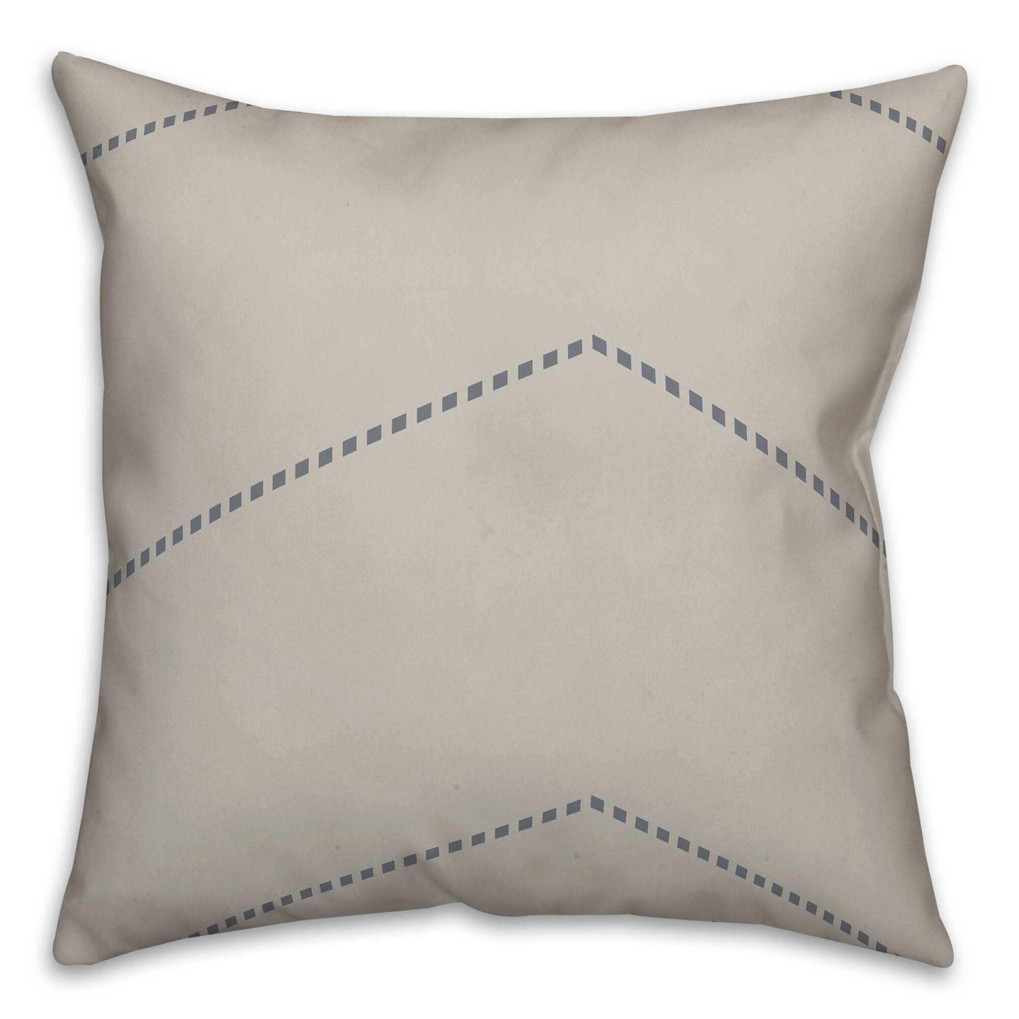 Dashed Chevron 18" x 18" Throw Pillow